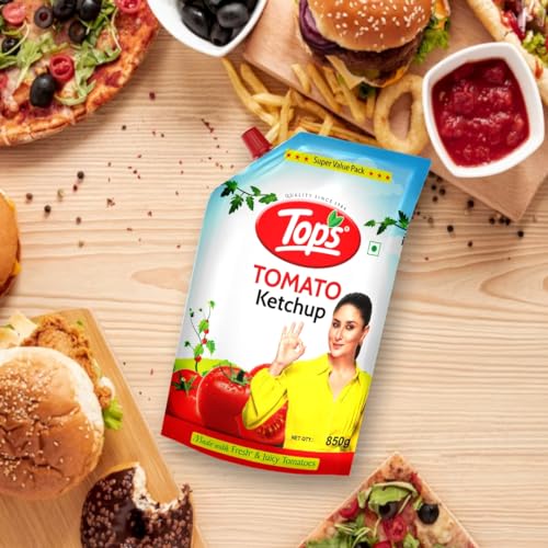 Image of TOPS Tomato Ketchup Spout -850 gm Spout | Made with the goodness of juicy hand-picked tomatoes| No Added Colour & Flavour