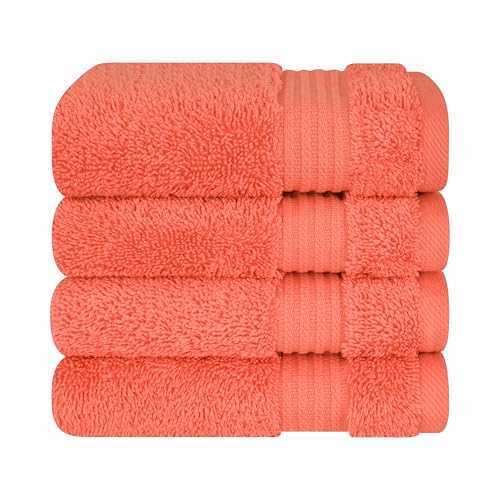 Cotton Paradise Türkisches Waschlappen-Set aus 100% Baumwolle, für Badezimmer, 4-teilig, weich, saugfähig, kleine Handtücher, Waschlappen… – Ansicht 5