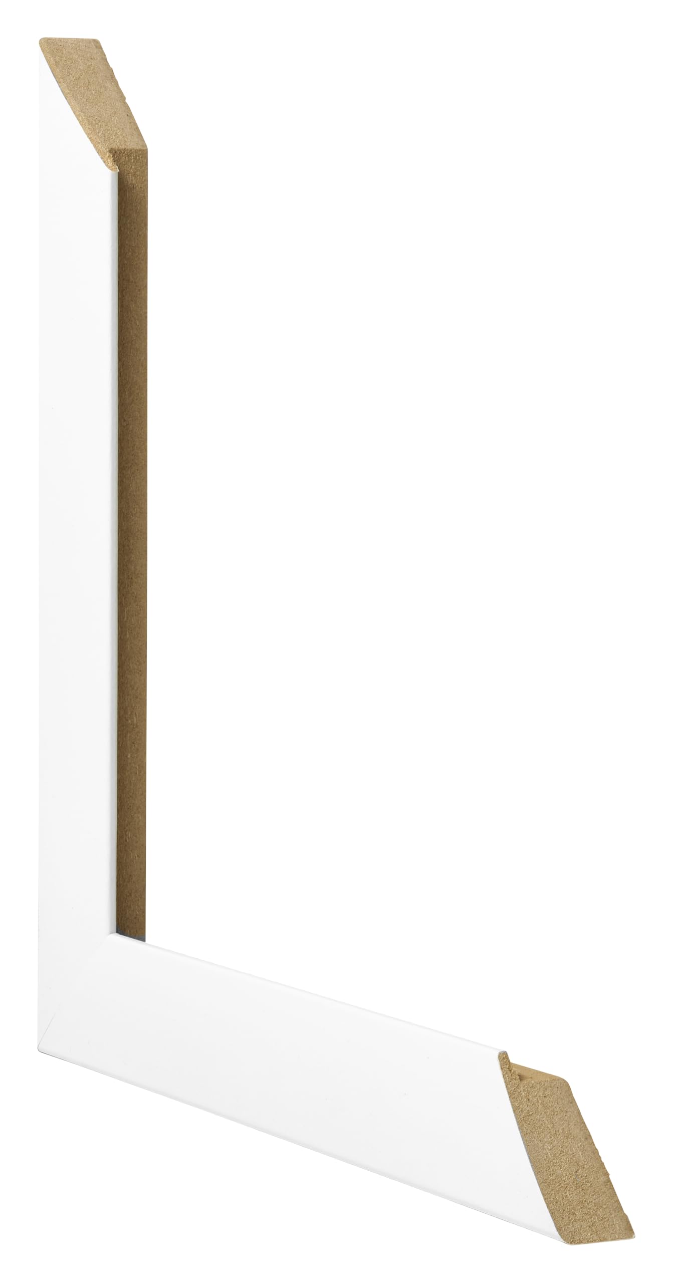 Cornice 40x50 cm - Bianco Opaco - Cornice per foto in MDF con vetro plastico Antiriflesso - Cornice portafoto 40x50 cm - Praag