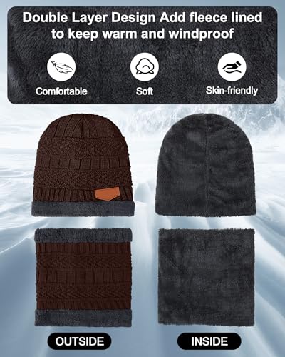 Image of Toulite 45 Pieces Kids Hat Glove Scarf Winter Sets Toddler Fleece Lining Warm Beanie Hat Mitten Neck Warmer for Boys Girls