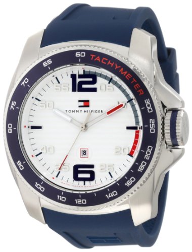 Tommy Hilfiger 1790855 Sport Stainless Steel and Blue Silicone Watch