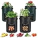 Produktbild DSUNDY Kartoffel Pflanzsack 10 Gallonen 45L Kartoffeln 4 Stück Kartoffelsack zum Pflanzen Tomaten Pflanzsäcke für Kartoffeln, Gemüs Garten Außenbehälter (Grün x 2, Schwarz 2),TTD-220217-01-10GL-Green
