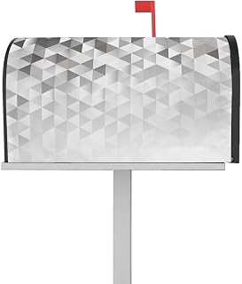 Mailbox Covers Magnetic Post Box Cover Gradual Color Abstract Geometric Mosaic Classic Diamond Mailbox Cover for Outdoor Garden Yard Decorations Standard Size 18.5" X 21.7"
