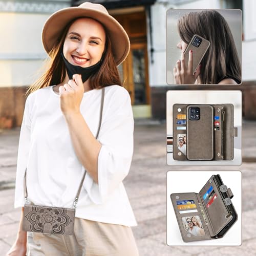 Coque Motorola Edge 40 Pro Coque portefeuille amovible à fleurs