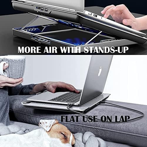 Dyazo Laptop Cooling pad | Laptop Stand with Fan | Laptop Raiser with Big Mute Fan Compatible for MacBook, Lenovo, hp & Other Notebook Up to... - Image 3