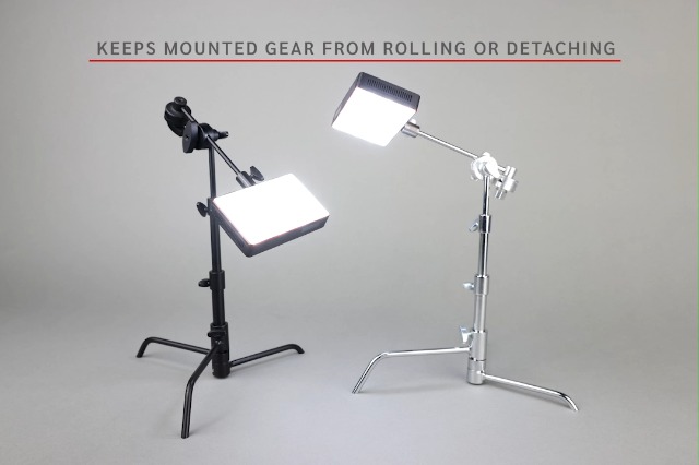 Matthews 5" Pocket C-Stand With 1/4-20 Adapter - Mini C-Stand For Product Photography, Stop-Motion, Tabletop Videos (Black)