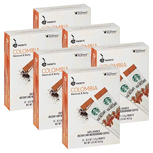 Starbucks VIA Instant Coffee, Colombia, 13 CT Pack - 6