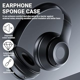 1 Paire Coussinets Casque pour Sennheiser HD4.50, HD4.50BT, HD 4.50BTNC, HD4.50SE, HD350BT, HD300, HD4.40BT, HD4.30G, HD4.20S, HD458BT, HD450, HD 450BT, HD400S, avec Mousse d'isolation Phonique