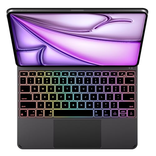 typecase Edge Pro Keyboard Case for iPad Air 13-inch M4/M3/M2 2026-2024 & iPad Pro 12.9-inch 6th-3rd Gen, Per-Key RGB Backlit, Magic-Style, Aluminum Body, Multi-Touch Trackpad, Space Black by typecase - Used condition - US$142.49