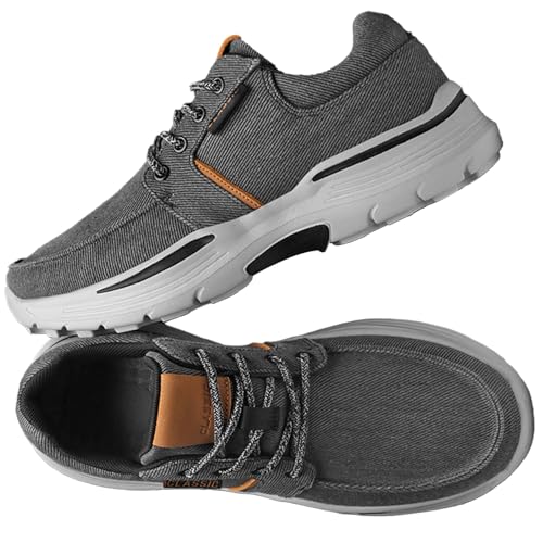 Zapatillas Deportivas para Hombre y Mujer, Plantilla para Fascitis Plantar, Calzado Ancho Especial, Senderismo(Black,48 EU)