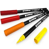 Edding 4200 Porzellan-Pinsel, 1–4 mm – 4 Stück – warme Töne