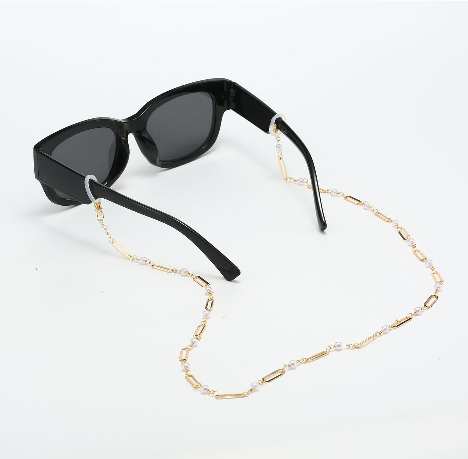 Glasses Chain, Eyeglass Strap For Women Sunglasses, 1 Pack Eyeglasses Chain Around Neck, Eye Glasses Holders Sunglasses Eyewear Retainer Beaded Glasses, Gold