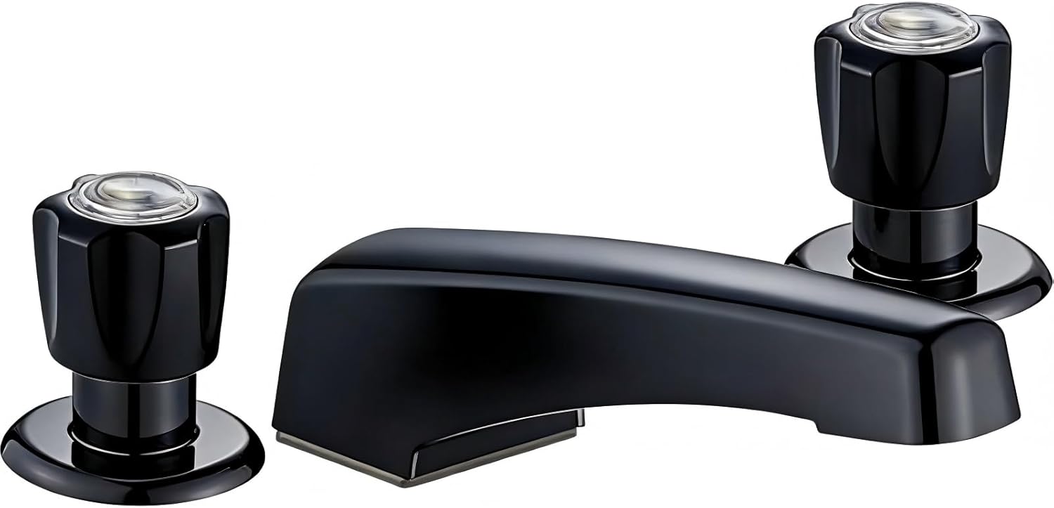 Black Mobile Home and RV 2-Handle Garden Tub Faucet