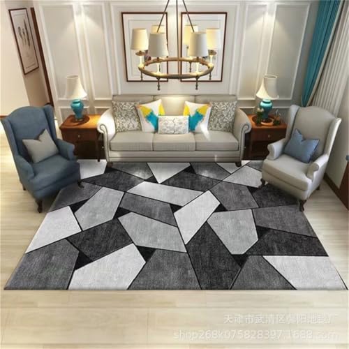 Tapis de chambre doux fini la poussière avec ce modèle gris lavable - 2