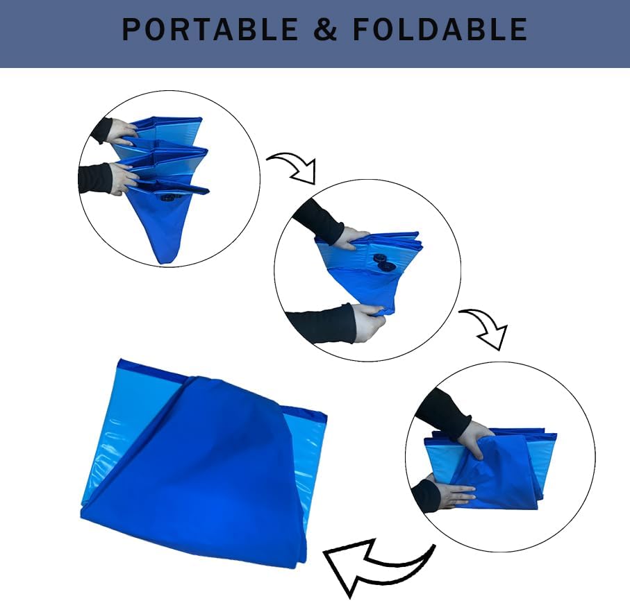 Miniatura 6 de Piscina plegable para perros grandes, piscina portátil y plegable para mascotas, perros y gatos (L-32 x 8 pulgadas)