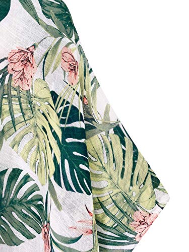 Moss Rose Women's Beach Cover Up Swimsuit Kimono Dress With Tropical, Loose Casual Resort Wear #TOP4