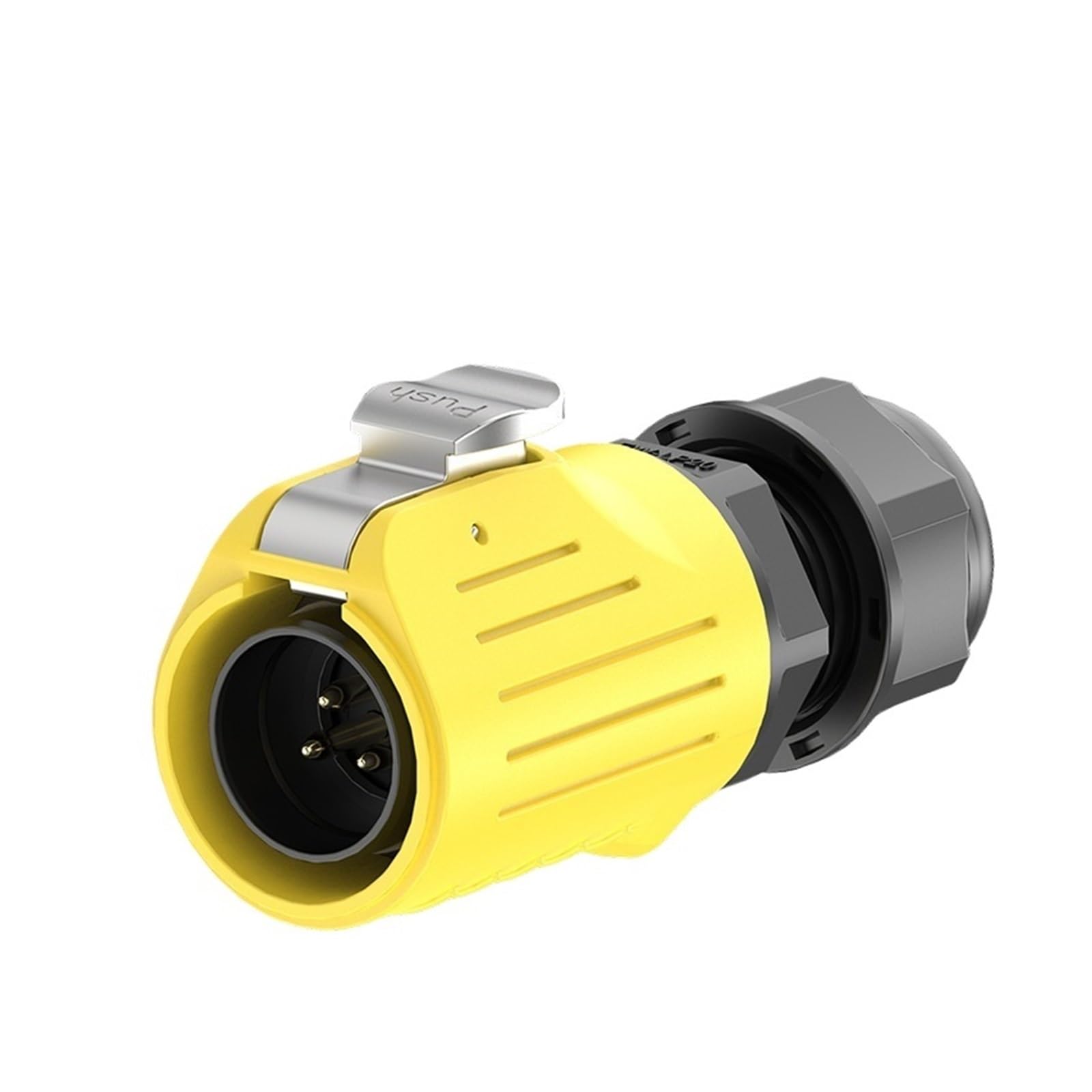 Conector de aviación con brida EW-LP20 de plástico estanco y pantalla LED 20A