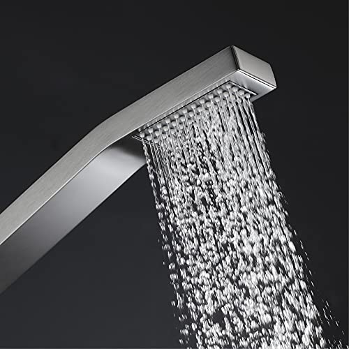 Pommeau de douche haute pression gris résolvant le manque de débit avec sa douchette