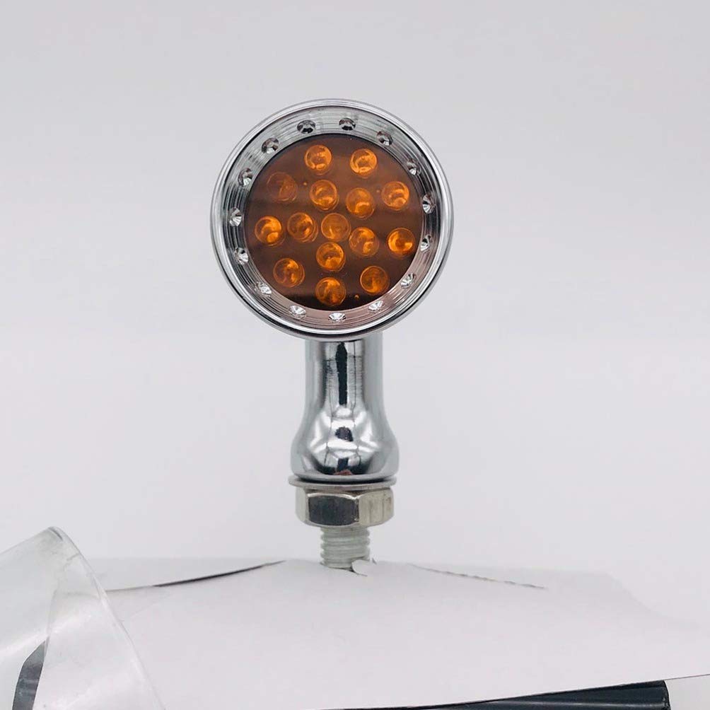 FAVOMOTO 1pair Retro Motorcycle Led Turn Signal Lights Dual Color Indicators for Chopper Safe and Practical Motorcycle Accessory Lighting System