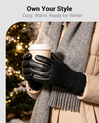 Sheepskin Leather Layerable Winter Gloves