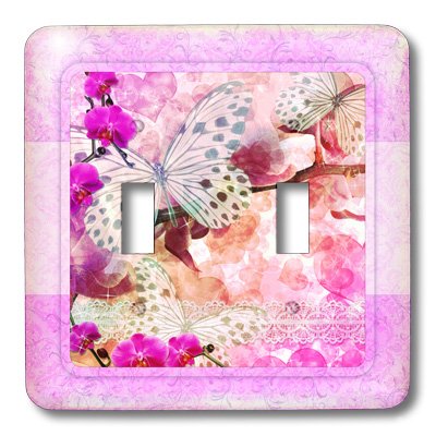 Interrupteur double papillons lsp_99449_2 pour créer une ambiance florale et élégante