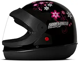 Pro Tork Capacete Moto Semiautomático Sport Moto For Girls, Preto, Tam. 58