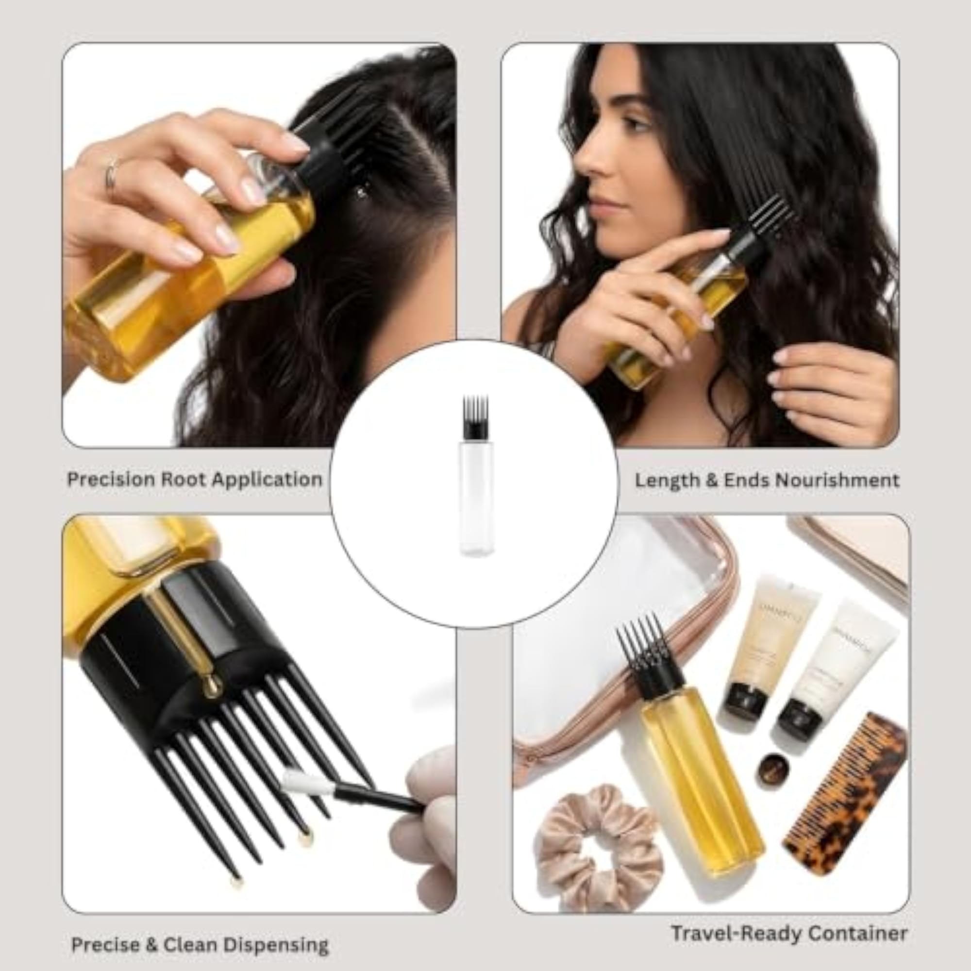 Hair Oil Applicator Bottle, 100 ml, Pack of 2