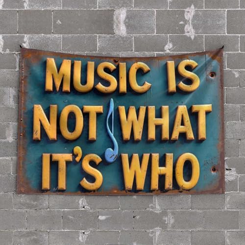 Wandteppich, Raumdekoration, Musik ist nicht was es who. Wandteppich,...