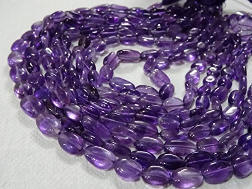 Améthyste d'Afrique LKBEADS perles ovales minéraux naturels 8-12mm fil pour DIY bijoux
