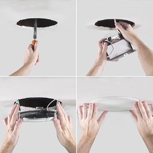 Miniatura 5 de HALO Kit LED integrado empotrado sin lata de 8 pulgadas de CCT y lúmenes de nueva construcción, color blanco