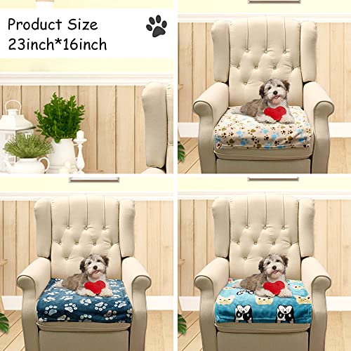 Image of 1 Pack 3 Blankets for Dogs Blankets for Medium Dogs Puppy Dog Blanket Super Soft Fluffy Premium Fleece Pet Blanket Flannel Throw for Dog Puppy Cat Paw Blanket(23x16 inch)