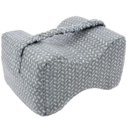 ZJRDYYK Memory Foam Knee Pillow for Side Sleepers with Strap, Leg Cushion for Sleeping, Between Leg Pillow fit Side Sleepers Hip, Knee, Back Pain Sciatica