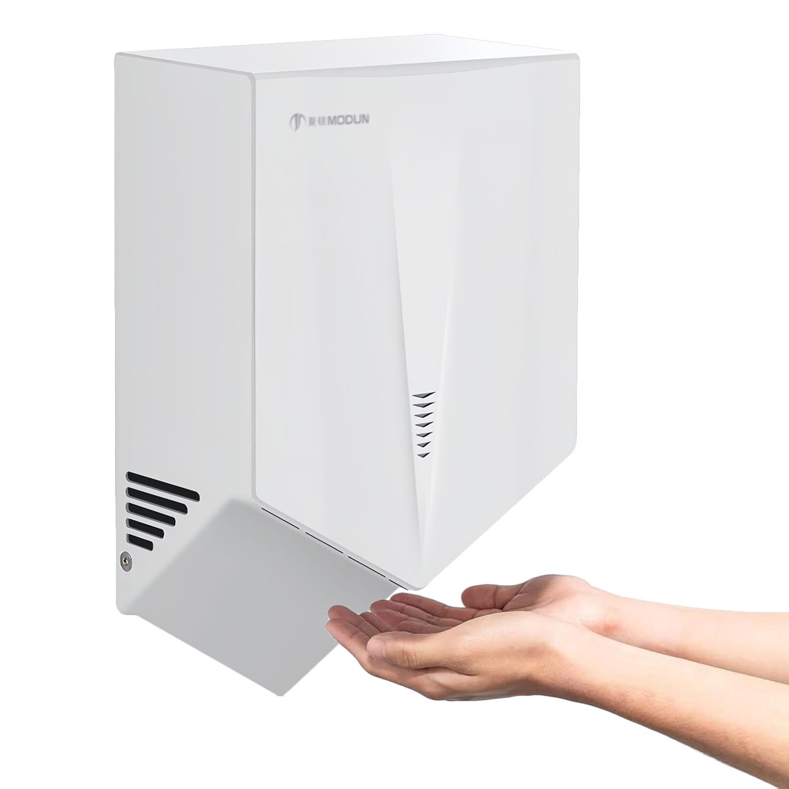 Saiyerus White Bathroom Hand Dryer With Hepa Filter, Heavy Duty Automatic Electric High Speed Hand Dryer For Commercial Restroom, Automatic Induction Hands Dryer, 5-8 Seconds To Dry, 1500W, 220V,