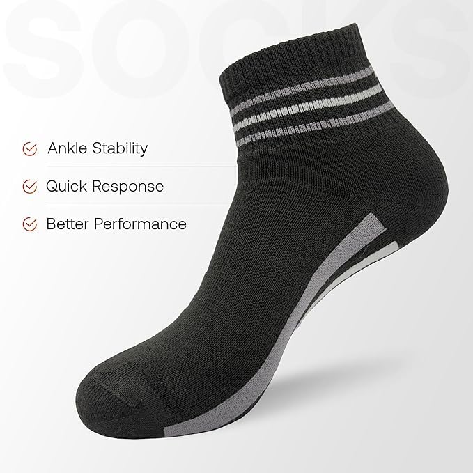 Image of PRASTHAN Sports Unisex Nylon Cotton Ankle Length Socks Made With Breathable Anti Odour & Moisture Absorbent Combed Cotton with a Extra Durable.