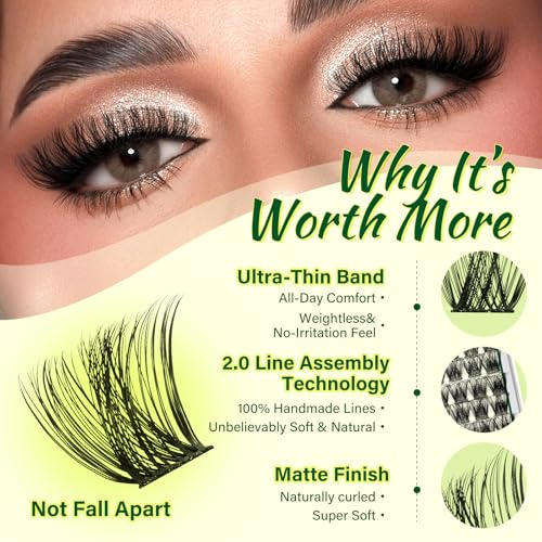 Image of KEYYOU Lash Clusters Kit Natural Wispy Clusters for a Fresh Everyday Look
