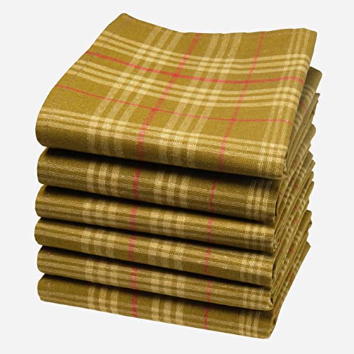 Merrysquare - Mouchoirs Épais de Travail - Grande Taille 48cm x 48cm - 100% Coton - 6 Pièces - Modèle Arnold Cover