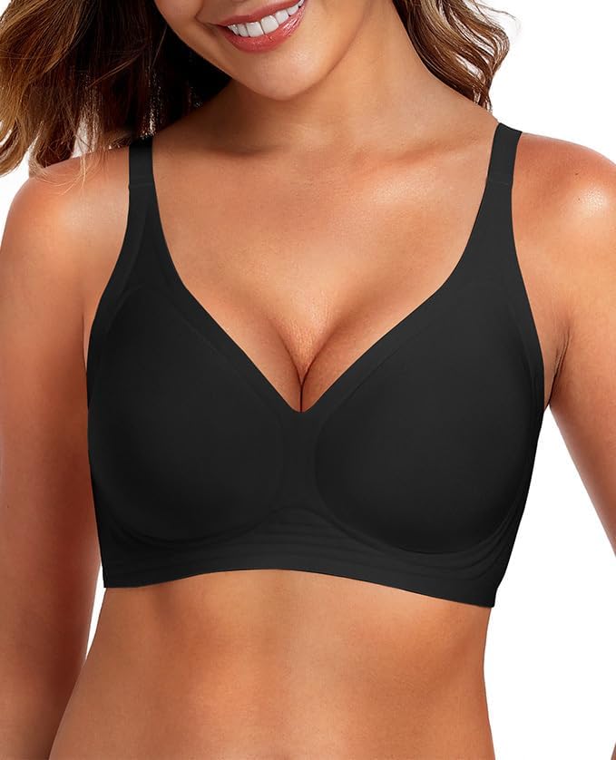 DB MOON Womens Jelly Bras Wireless Seamless Push Up Full Coverage Tshirt Bra No Underwire Supportive Bralette - Image 2