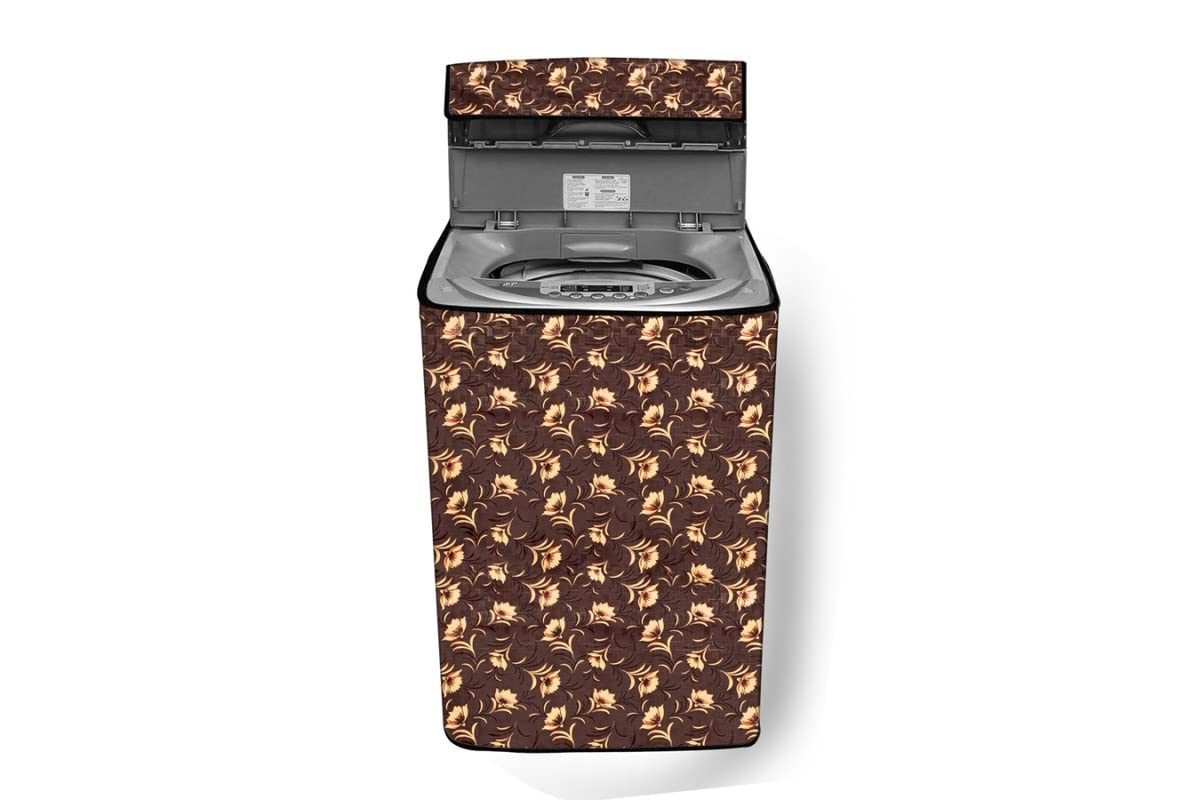 Stylista PVC Washing Machine Cover Compatible for Samsung 6.5 Kg Fully-Automatic Top Loading WA65M4100HV, Floral Pattern Coffee Brown (B0BVMNJ1RG) Amazon Price History, Amazon Price Tracker