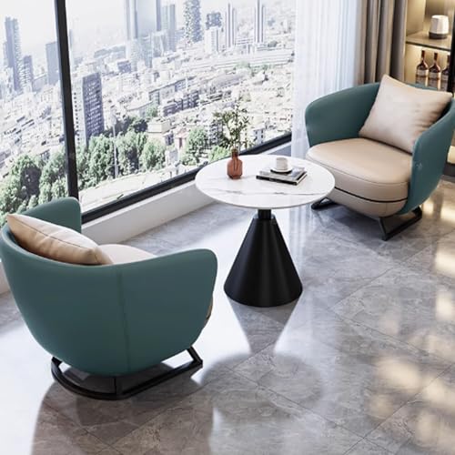 Juego de sofá y mesa de café de lujo ligero, elegante silla individual para balcón y oficina, perfecto para el ocio, recepción y reunión de invitados, diseño moderno, asiento cómodo