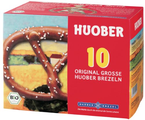 HUOBER Original 10 Große Brezeln, BIO, 5x2 Stück, 200g Cover