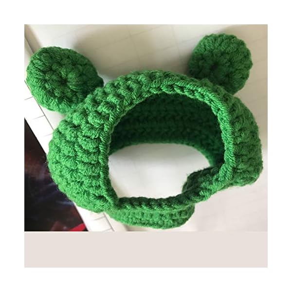 Yuyww adorable pet funny hat cartoon frog shape pet cap weaving puppy cat hat pet grooming supplies for everyday decoration christmas halloween decoration use 1pcs - image 7