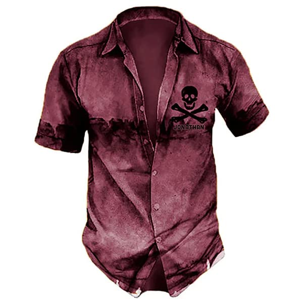 IZI POD Skull Hawaiian Shirts for Men, Skull Shirt for Men, Mens Skull Shirt, Button Down Skull Shirts for Men, Skull Shirts3
