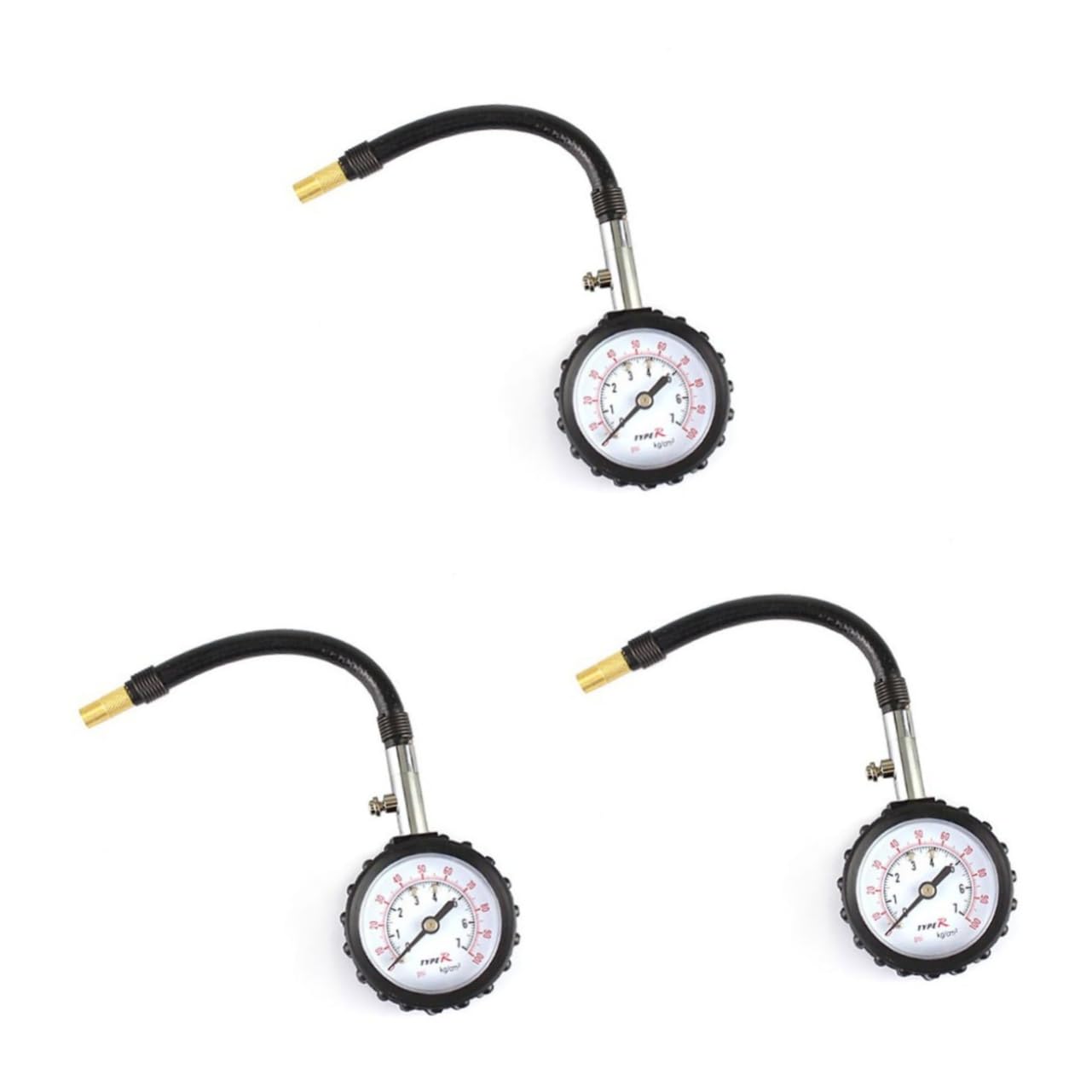 GLEAVI 3pezzi Misuratore Di Pressione Pneumatici Digitale Per Auto e Manometro Preciso Con Display Lcd Retroilluminato Adatto Per Veicoli Leggeri e Pesanti Psi Design Ergonomico e