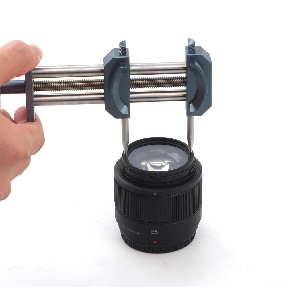 Chiave per obiettivo, strumento di smontaggio dell'obiettivo della fotocamera, kit di rimozione dello specchio in lega di alluminio di precisione per riparazione raddrizzamento, set di