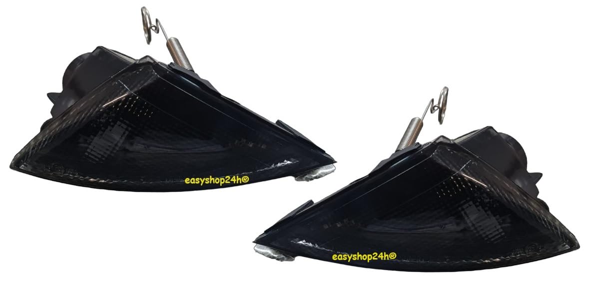 Set 2 Fanale Fanalino Freccia Anteriore Sinistro e Destro Per Lancia Ypsilon da 1996 a 2000 Luce Indicatore Di Direzione Lampeggiatore Con Portalampade e Lampadine
