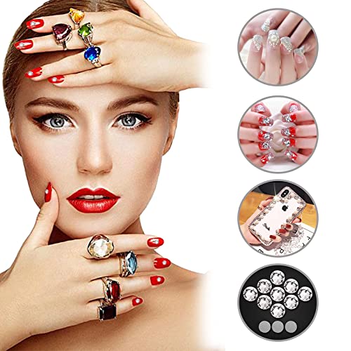 Flatback Rhinestones Glass Diamantes Gems for Clothes Shoes Nail Art Crafts Decoration (ss20 1440pcs Clear Crystal) - Thumbnail 2