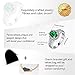 Uloveido Women White Gold Plated Green CZ Crystal Anniversary Wedding Promise Ring for Womans (Size 8) PJ141