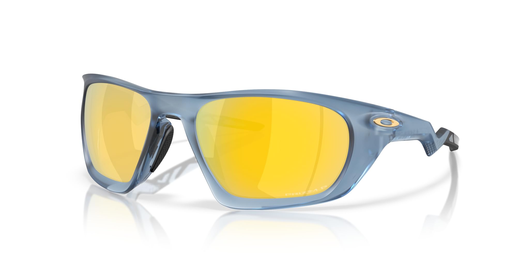 Oakley Męskie prostokątne okulary przeciwsłoneczne OO9431 Lateralis, Matte Transparent Abyss/Prizm 24K spolaryzowane, 60 mm