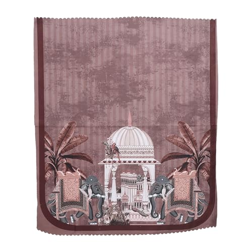 Image of Velvet Single Seater Sofa Cover with 2 Seat and Back Covers - Elephant Dome Design - Washable Fabric - Stylish Sofa Cover for Modern Living Room (Maroon, 1 Seater Without Arm Covers)
