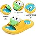 FINLEOO Toddler Slide Sandals, Cute Little Kids Bunny Shower Slipper with Two Anti-Skid Sole for Beach Pool Home Summer Indoor& Outdoor Shoes for Girls and Boys (Toddler/Little Kid)